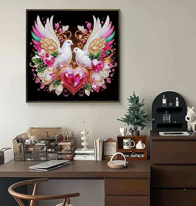 Special Shape Diamond Painting Kits for Adults,Peace Dove Diamond Painting