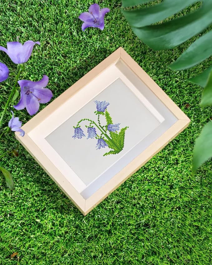 PeakLuv Small Diamond Art Kits Flowers Mini Diamond Painting Kit for Adults