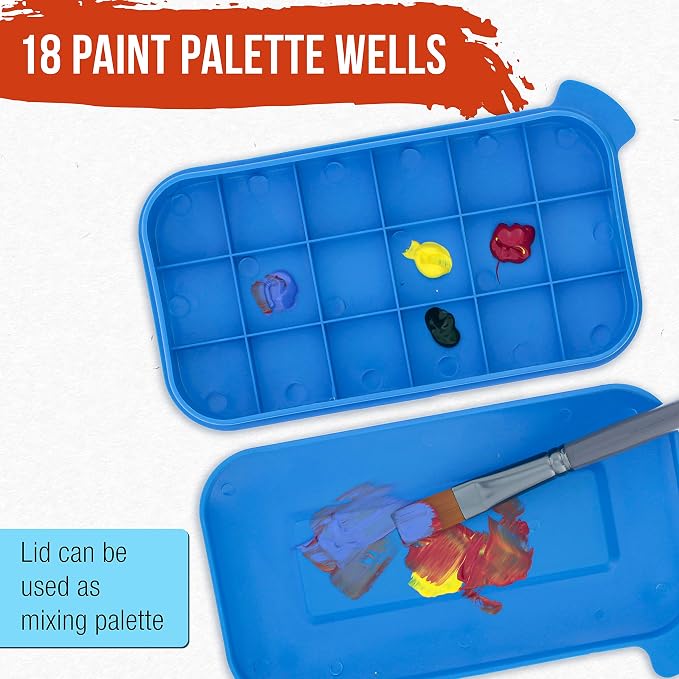 U.S. Art Supply 16-Hole Plastic Paint Brush Cleaner Washer & Paint Brush
