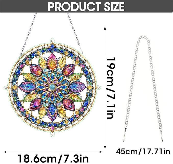 SKRYUIE Flower Hanging Pearl Diamond Art Kits for Adults Suncatcher A29