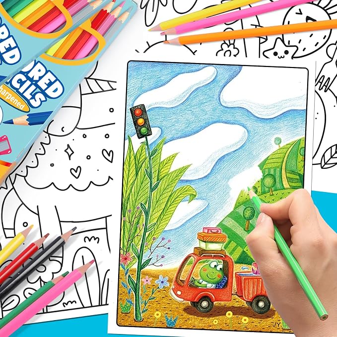 144 Count Colored Pencils for Kids, 12 Packs Colored Pencils Bulk 12 Colors | Pre-sharpened Color Pencils for Adults, Bulk School Supplies for Teachers, Back to School Supplies, Classroom Prizes