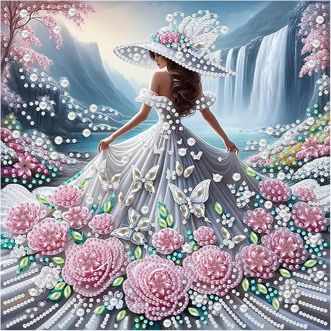 Woman Diamond Art Kits for Adults Special Shape Diamond Painting
