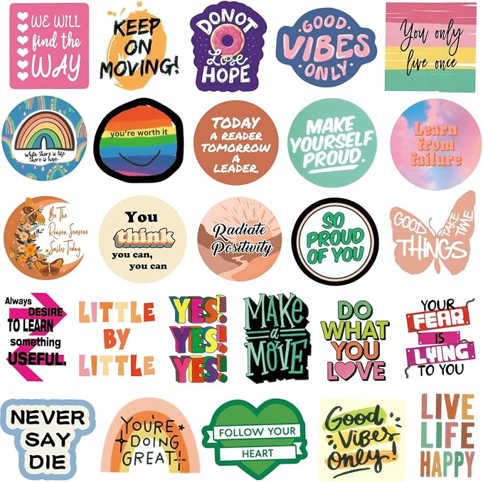 300PCS Inspirational Motivational Stickers for Scrapbook Planner Adults