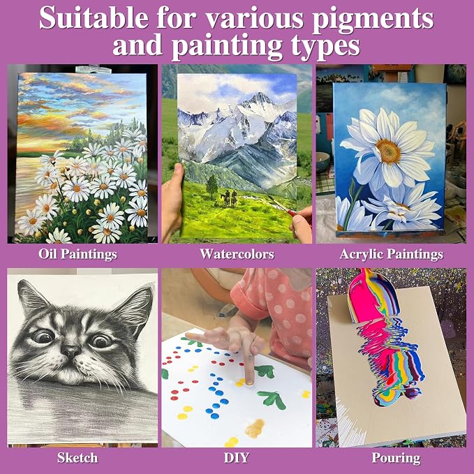 14 Packs Stretched Canvas for Painting, MultiSize 12x16, 10x12, 8x10, 5x7, 8x8, 6x6, 4x4 (2 of Each), Primed Blank Canvas for Oil, Acrylic Paint,for Beginner, Artist.