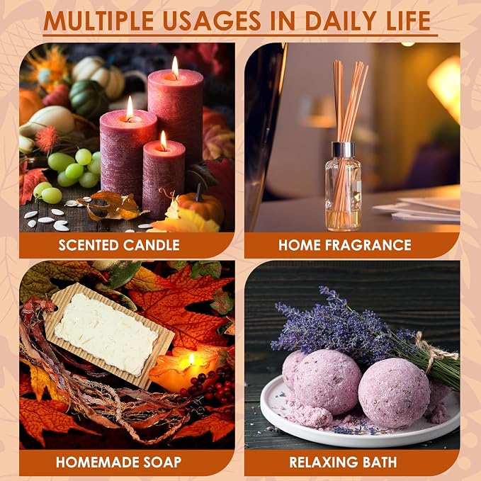 ARVIDSSON Autumn Fragrance Oil Set, Fall Essential Oils for Diffuser