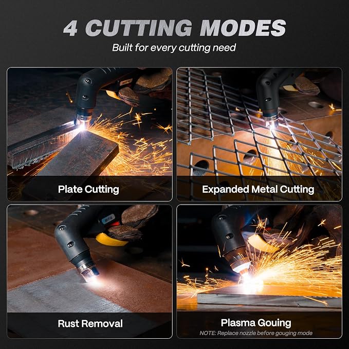 ARCCAPTAIN 60A Non-HF Plasma Cutter Machine, Blowback Pilot Arc, 110V/220V