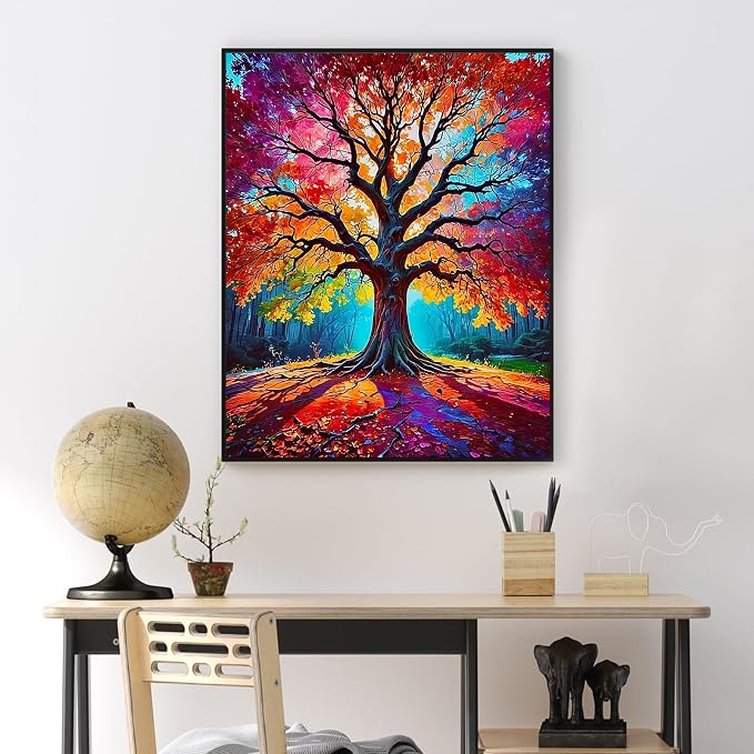 Tree of Life Paint by Numbers Kit for Adults Without Frame 16x20 IN | Tree Paint by Numbers for Adults Beginner, DIY Acrylic Painting, Stress Relief Craft Kits, Home Wall Decor Gift