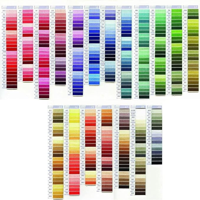 Embroidery Floss 447 Pre-Wound Threads on bobbins Fashionable Rainbow Color Friendship Bracelet String Cross Stitch Embroidery Thread, Craft Floss with Organizer Storage Box