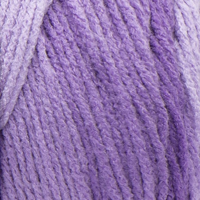 Red Heart Super Saver Ombre Yarn for Crocheting, Violet, 2-Pack