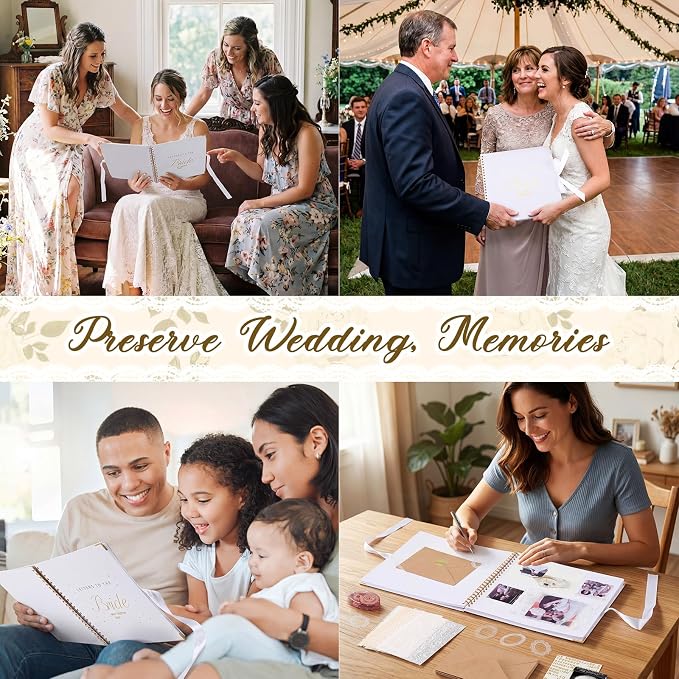 Humyoun Letters to Bride Scrapbook,12 X 12 Inch,Classic,White