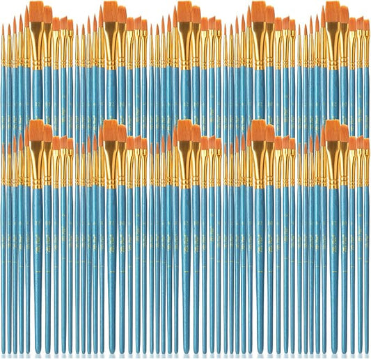 Mr. Pen- Acrylic Paint Brushes Set, 100 Pack, Round & Pointed Tip