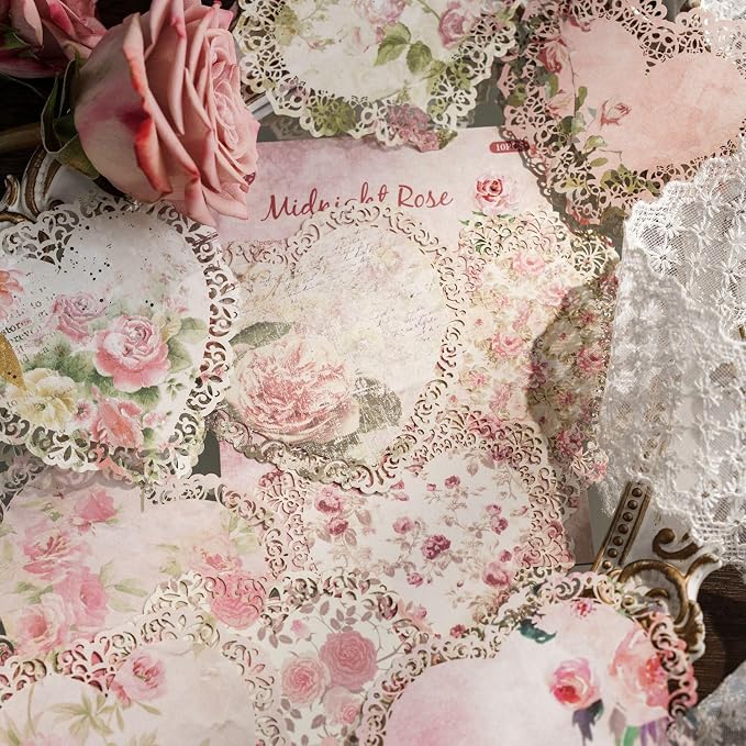 90pcs Scrapbook Stationery Paper Set Vintage Die-Cut Frames decoupage paper