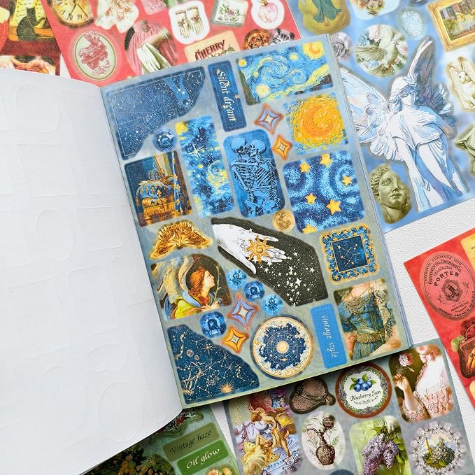 Vintage Sticker Book for Journaling Scrapbooking 500+ Antique Stickers