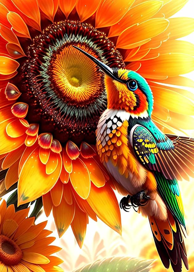 Hummingbird Diamond Art Kits for Adults, Bird Diamond Painting for Adults