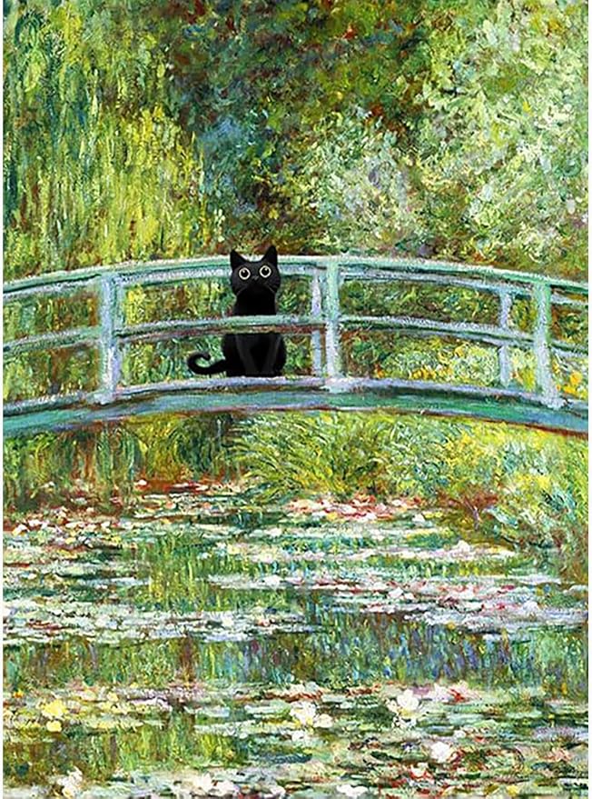 Black Cat Diamond Art Kits for Adults Cute Diamond Painting Kit Beginner