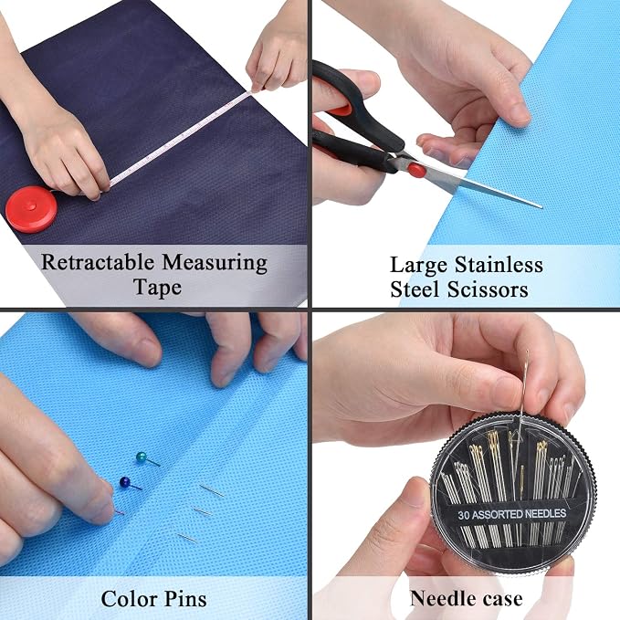 Sewing Kit, 184 Large Premium Sewing Supplies, 38 XL Thread Spools, Suitable for Traveller, Adults, Kids, Beginner, Emergency, DIY and Home Button Repair Kit
