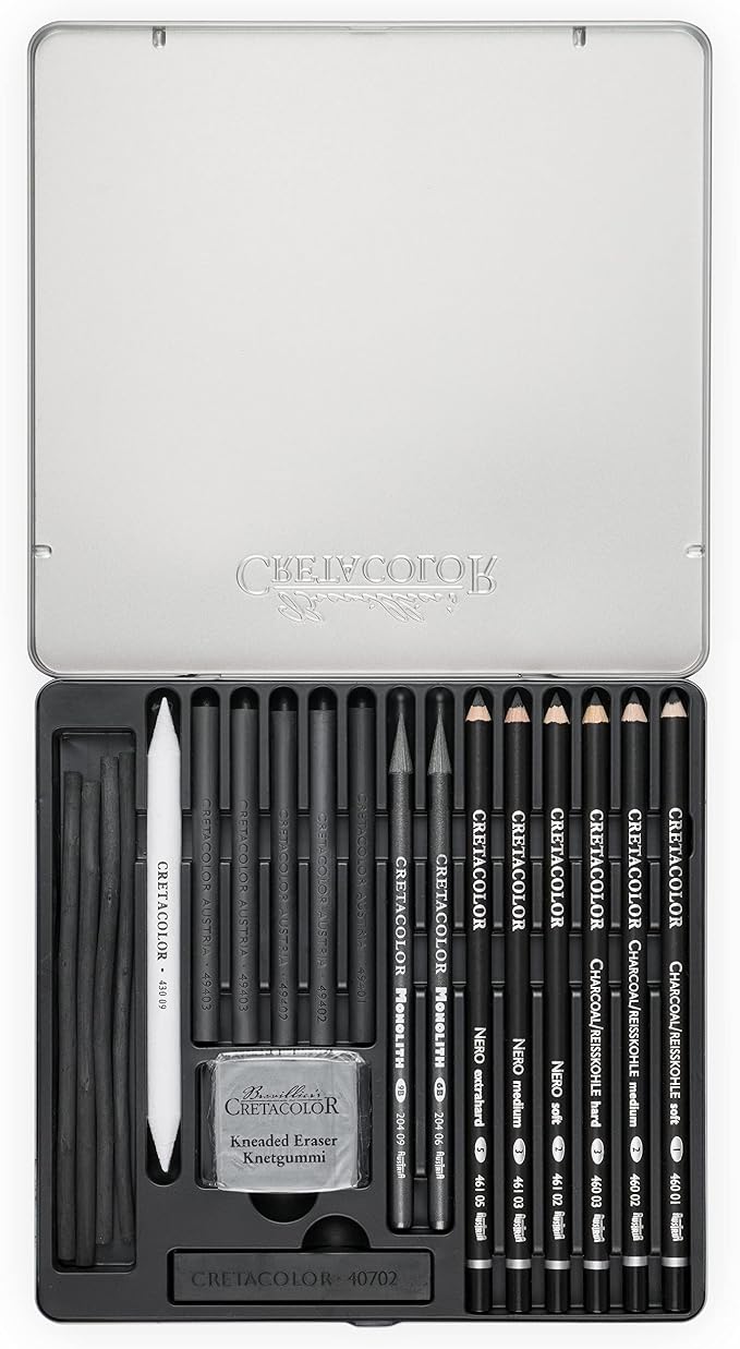 Cretacolor 400 30-Black Box 20-Piece Charcoal Set