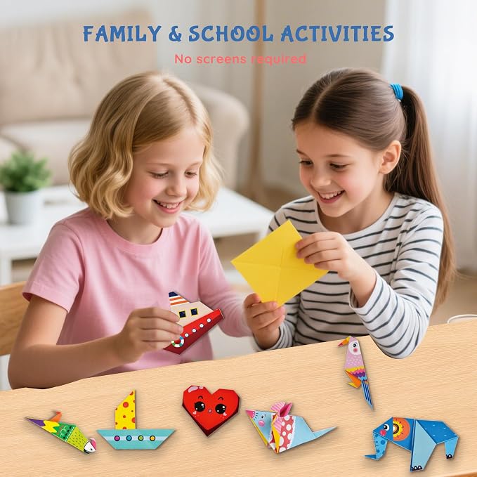 Origami Kit for Kids Ages 5-16, 212 Sheets with 72 Patterns & Instruction Book | Origami Paper Kit for Beginners & Advanced | Arts & Crafts Toys for Girls & Boys Ages 8-12 | Birthday & Christmas Gifts