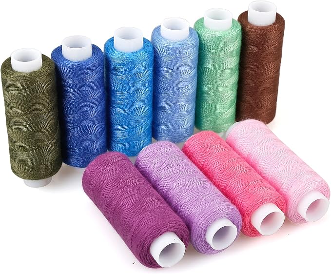 CiaraQ Sewing Thread Kit, 30 Colors Polyester 250 Yards per Spool | Ideal for Hand Sewing, Embroidery, Mending Clothes, and DIY Craft Projects for Adults and Beginners
