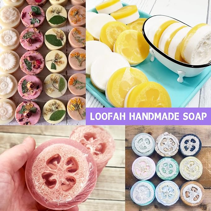 Big Round Silicone Soap Molds, 3 Inch Cylinder Silicone Mold | 6-cavity cylindrical silica gel mold is used to make loofah soap shower steamer bath bomb lotion stick chocolate DIY Crafts