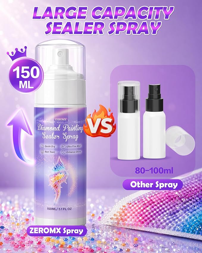 Diamond Painting Sealer Spray 150ml, 30 Mins Fast Dry Diamond Art Sealer