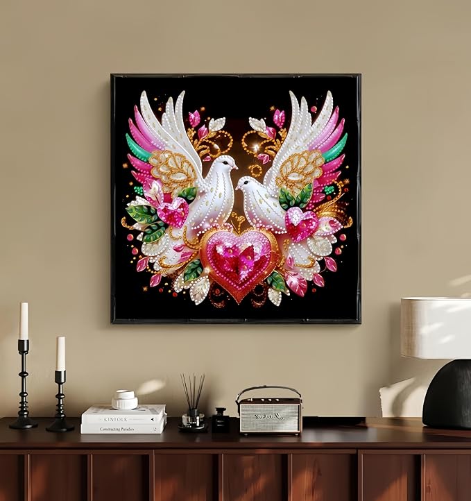 Special Shape Diamond Painting Kits for Adults,Peace Dove Diamond Painting