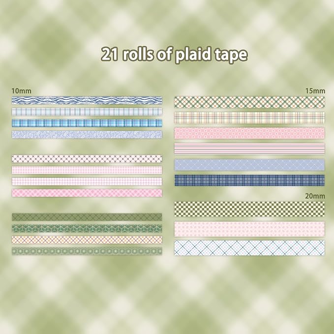 Vintage Washi Tape Set 21 Rolls - Scrapbooking & Journaling Supplies, Retro Floral/Cute Decorative Tapes for Junk/Bullet/Bible Journals, Craft Tape for DIY, Gift for Crafters