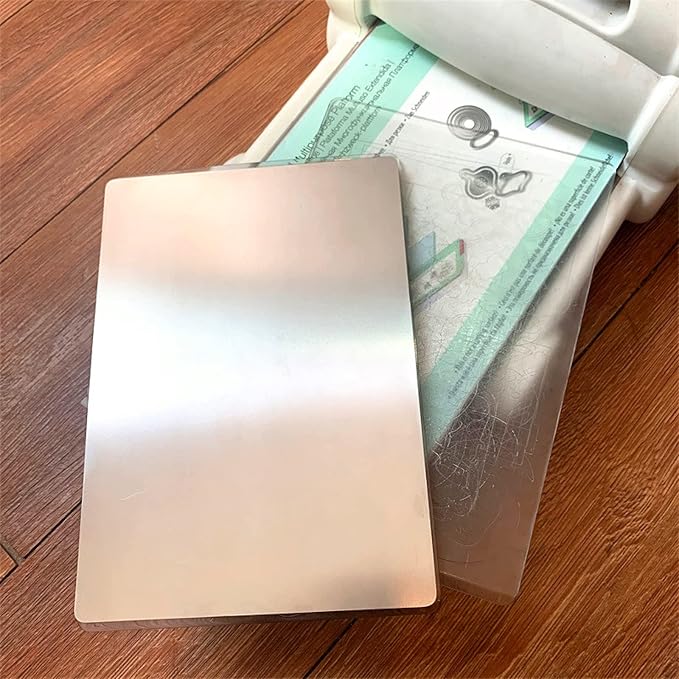 Briartw 3 PCS Stainless Metal Adapter Plate Cutting Machine Metal Shim Mat Pad for Thin Wafer Dies Increases Cutting Capability Scrapbooking Die-Cutting Metal Plate Adaptor 6x8.5 Inch Shims