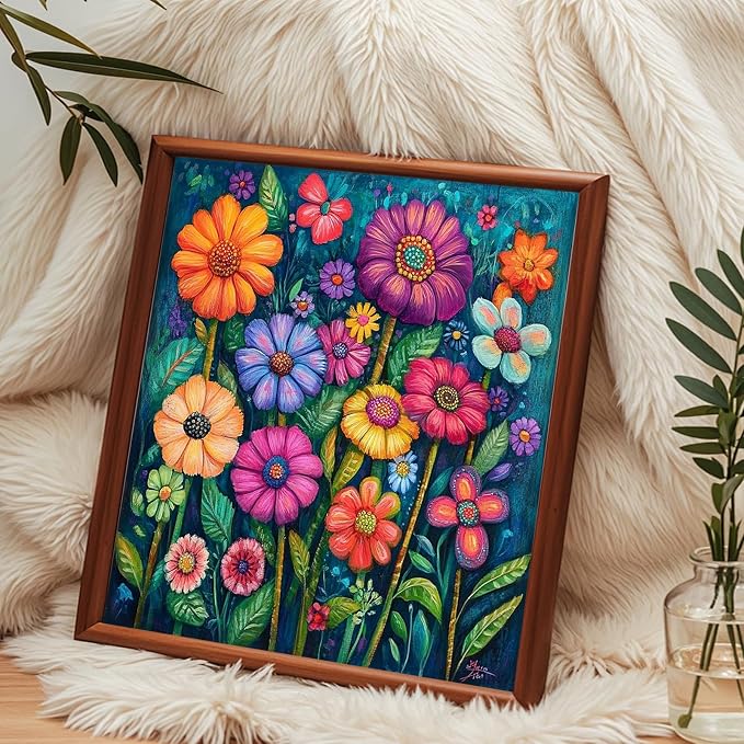 RYMILIE Flower Diamond Art Kits for Adults,Diamond Painting Wall Decor