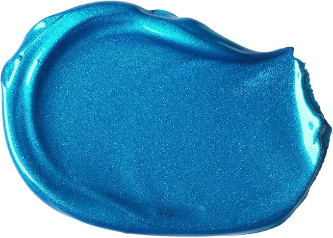 Liquitex BASICS Acrylic Paint, 4-oz Tube, Metallic Blue | Medium Viscosity, Satin Finish, Lightfast, Fine Art Pigments, Range of Opacities, Easy Blending
