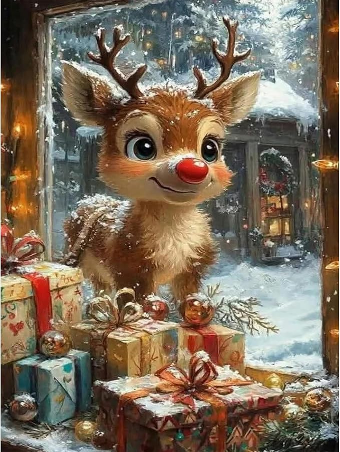 Lophomie Christmas Diamond Art Kits for Adults, 5D Diamond Painting Kits