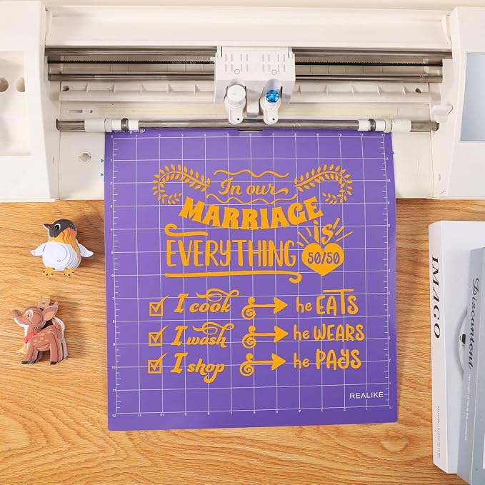 REALIKE 12x12 Cutting Mat for Silhouette Cameo 5/4/3/2/1 (6 Mats - 2 StandardGrip, 2 LightGrip,2 StrongGrip), Variety Cut Mats Replacement Accessories for Silhouette Cameo