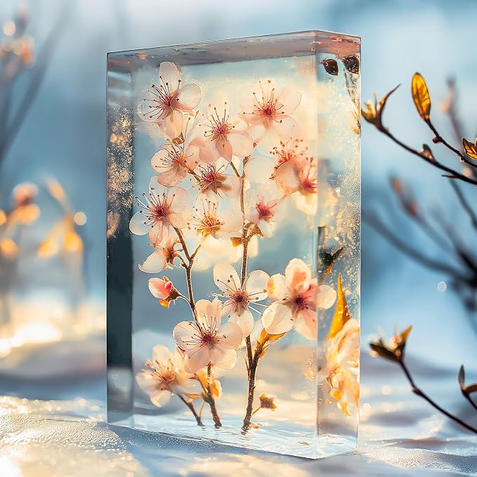 LET'S RESIN Rectangle Silicone Resin Molds, 3 pcs Large Resin Molds Wooden Support, Deep Epoxy Resin Molds for Flowers Preservation, Insect Specimen, Christmas Home Décor, DIY Resin Art Crafts Gift
