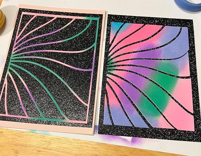 Cutting Dies 3D Background Frame Metal Stencils Scrapbooking Tools DIY Craft Embossing Template for Paper Card Making Album Arts Supplies (Stripe Set-13.9x10.6cm) (scrapbooking dies cut)