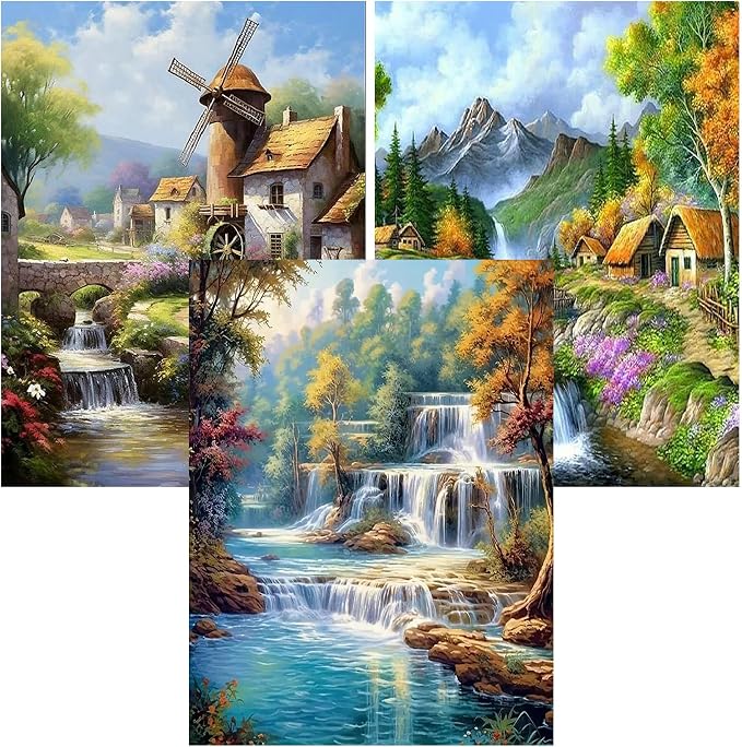Diamond Art Kits for Adults, 3 Packs Hummingbird Diamond Art Painting Kits
