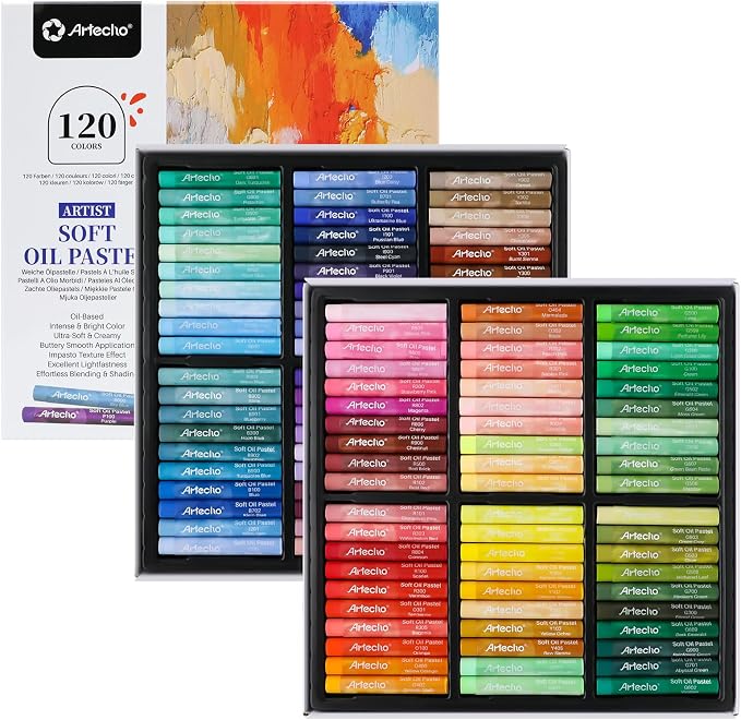 Artecho Extra Soft Oil Pastels 120 Colors Artist Grade