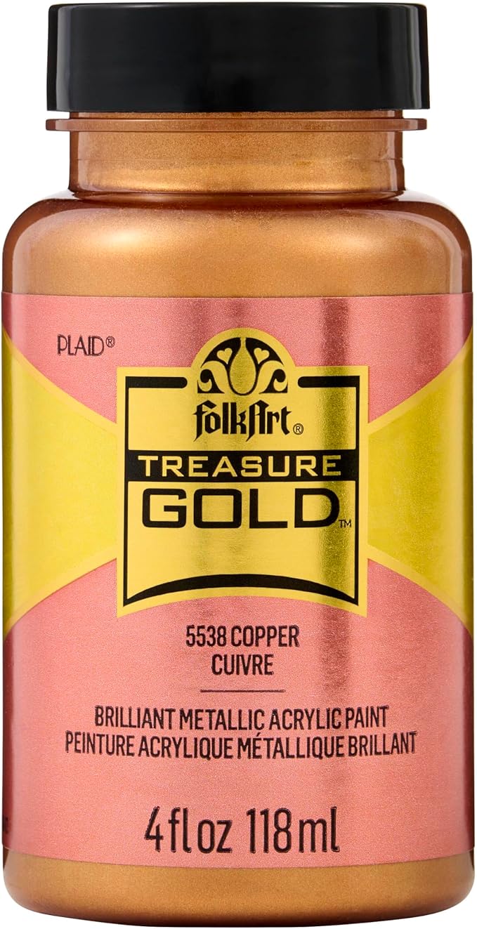 FolkArt Treasure Gold Brilliant Metallic Paint, 4 oz, Copper