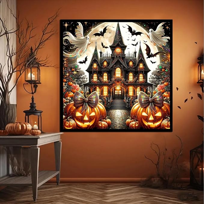 HHMATITS Halloween Diamond Art Kits for Adults 14X14IN