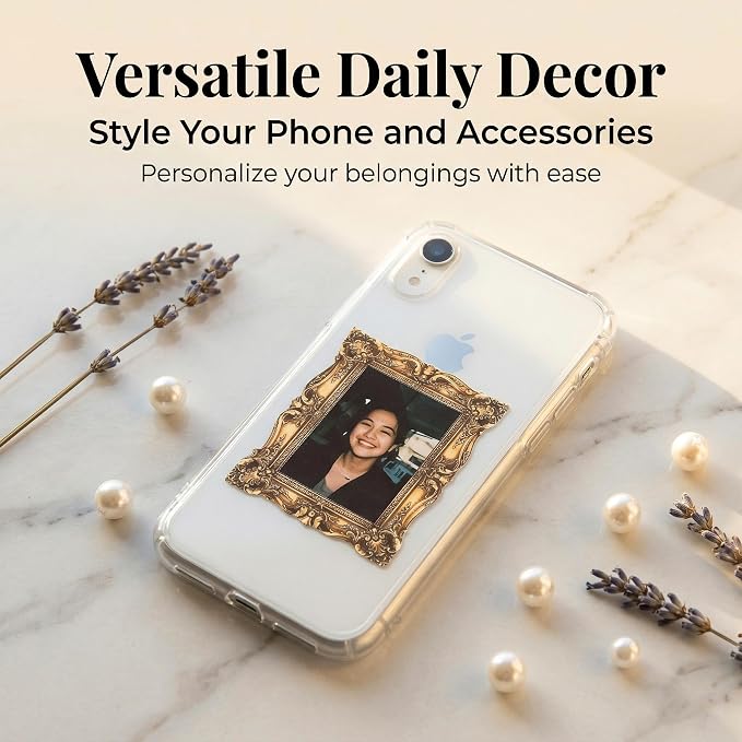 80 Pcs Vintage Baroque Frame Stickers for Scrapbooking, Aesthetic Antique Picture Frame Decorative Stickers, Self-Adhesive Junk Journal Supplies & Scrapbook Embellishments for Bullet Journal, Crafts