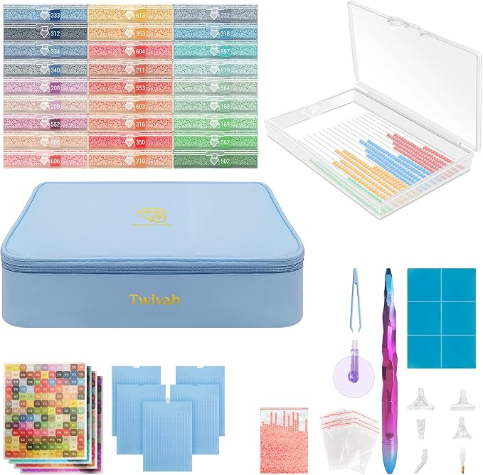 twivah 27PC Diamond Art Storage Containers, Diamond Painting Trays with Lid