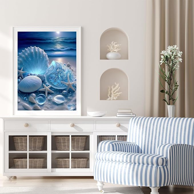 bleihum Diamond Art Beach- Ocean Diamond Painting Kits for Adults