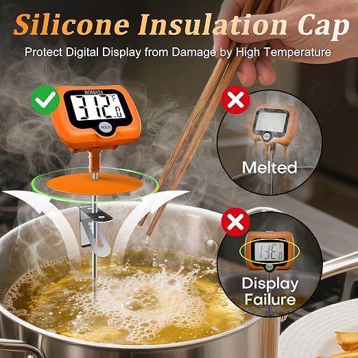 BOMATA Digital Candy Thermometer with Pot Clip, Deep Fry Oil Thermometer