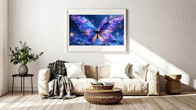 Magical Butterfly Diamond Art Kit for Adults Sparkly Fantasy Gem 16x12"