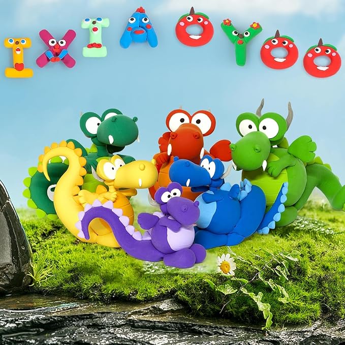 Ixiaoyoo Air Dry Clay, 50 Colors Foam Modeling Clay for School Projects