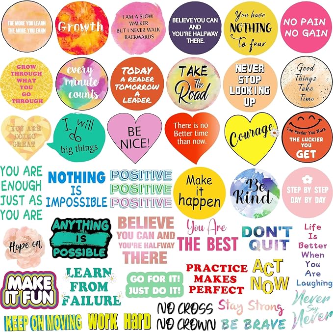 300Pcs Inspirational Scrapbook Motivational Stickers for Vision Board