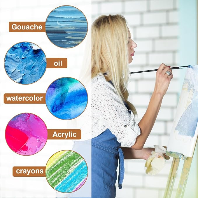 MECCANIXITY Canvas Boards for Painting, 6x6 Cotton Blank Primed Art Canvas Panels Acid-Free for Painting Supplies Oil Acrylic Tempera Watercolor Pouring Paint Artists(White, Pack of 20)