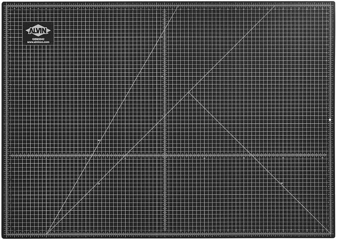 ALVIN GBM Self-Healing Cutting Mat 30 x 42 inch | Double-Sided Green/Black | 5-Layer Gridded Surface for Arts, Crafts and Sewing - Model GBM3042