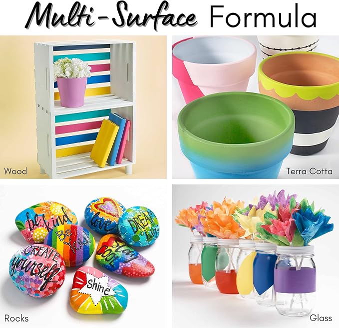 Apple Barrel Multi-Surface Paint Set (2-Ounce), Colors, 32 Fl Oz, 16 Piece