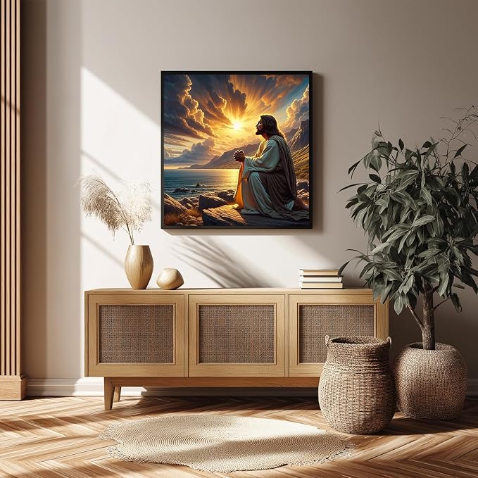 Jesus Paint by Numbers Kit for Adults, 16x16 inch | DIY Painting Kits Crafts for Adults, Relieve Stress, Gift, Home Wall Decor
