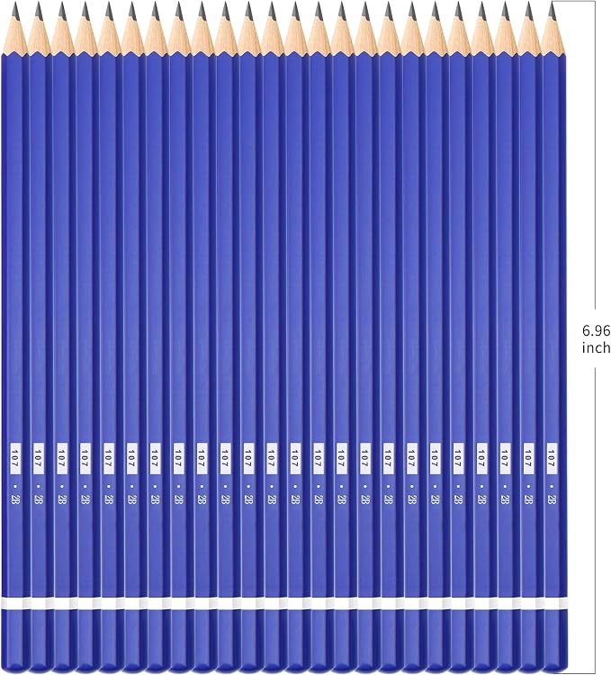 XDT#2B Drawing Pencils 24 Piece Set, Pro Art Graphite Sketching&Shading Supplies, Ideal For Kid Beginner Student Adults Artist
